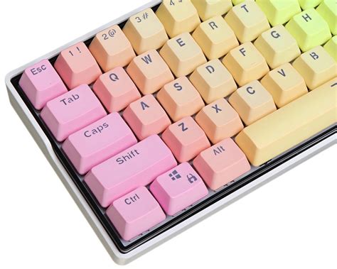 Rainbow Keyboard Keycaps Set Cherry Mx Keycaps Mechanical Etsy