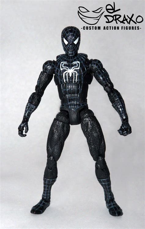 Spider Man 3 Black Suit Symbiote Custom Action Figure Marvel Legends