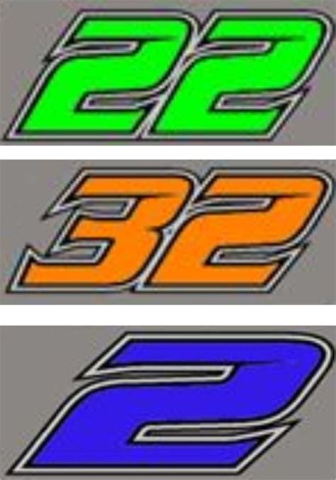 Free Race Car Number Fonts Vector Vector Number Pack
