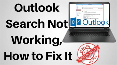 How To Fix Outlook Search Not Working Youtube