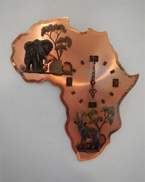 Other Artwork Vintage Copper African Clock Still Made In Salisbury