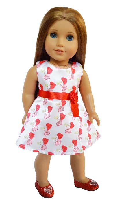 my brittany s satin valentines day hearts dress fits american girl dolls 18 inch doll clothes