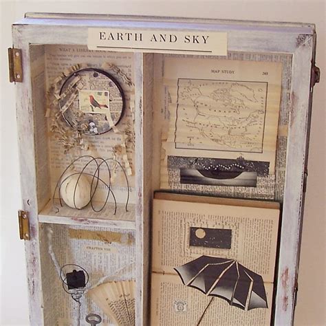 Assemblage Art Wooden Box Joseph Cornell Tribute Earth And
