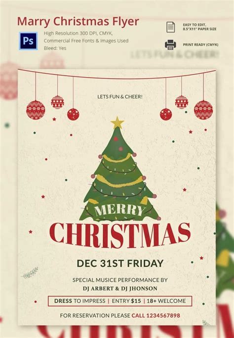 30 Christmas Flyer Templates Psd Vector Format Download Free