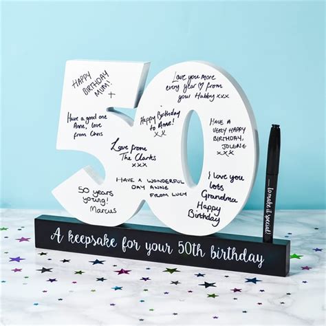Personalised 50th birthday gifts :: 50th Birthday Signature Numbers | Find Me A Gift