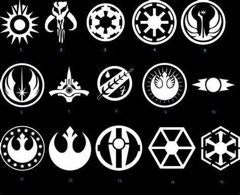 Star Wars Symbols Vinyl Car Decal Star Wars Symbols Car Decals Vinyl
