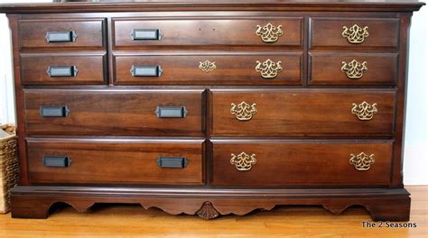 Even if your bed is one of those department store inflatables, a. Updating an Old Dresser Without Paint | Dresser hardware ...