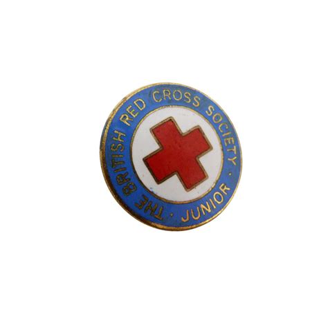 Vintage The British Red Cross Junior Enamel Pin Badge Jr Gaunt London