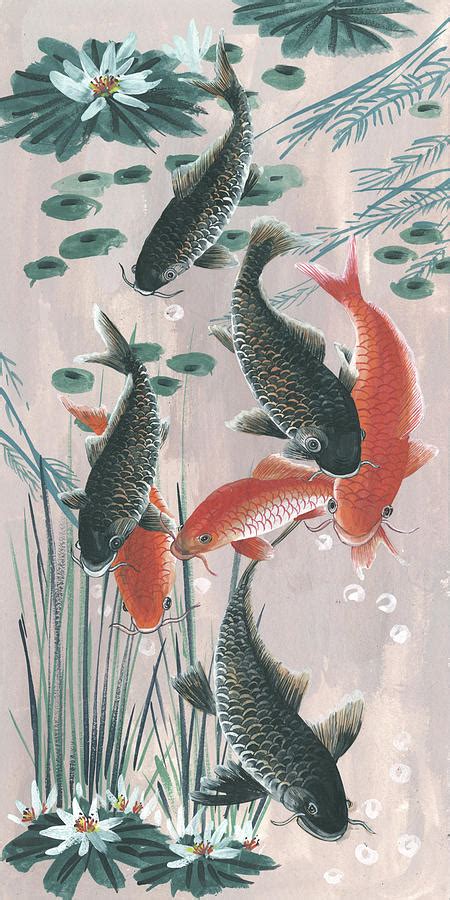 Traditional Koi Pond Ii Painting By Melissa Wang Pixels