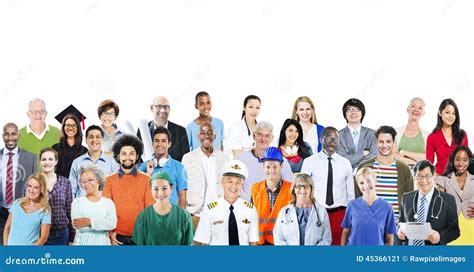 Group Of Diverse Multiethnic People With Different Jobs Stock Image