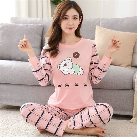 Pyjamas Women Cute Cartoon Pijama Set Cotton Sleepwear Pajamas For Women Pijama Feminino Pyjama