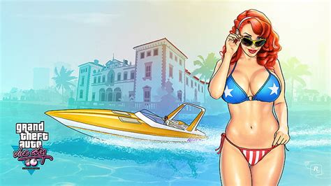 Poster Grand Theft Auto Vice City Gadis Perahu Wakil Kota Gta Candy Suxxx Wallpaper Hd