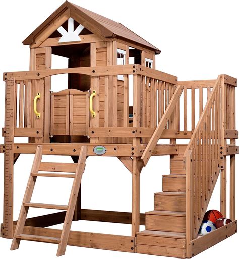 Buy Backyard Discovery Scenic Heights All Cedar Wooden Playhouse Upper