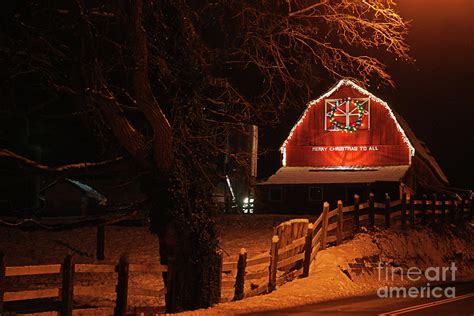 Old Red Barn At Night Photograph By Randy Harris Fine Art America