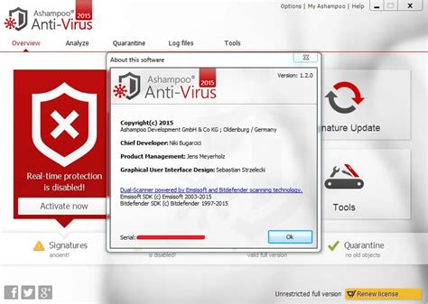 Ashampoo Antivirus 2015 Crack Keygen Plus Serial Key Free