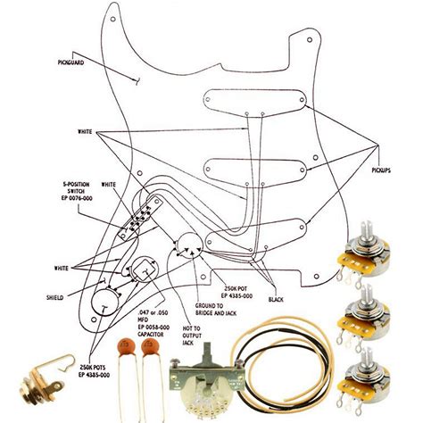 Allparts Ep 4120 000 Wiring Kit For Strat Musicians Friend