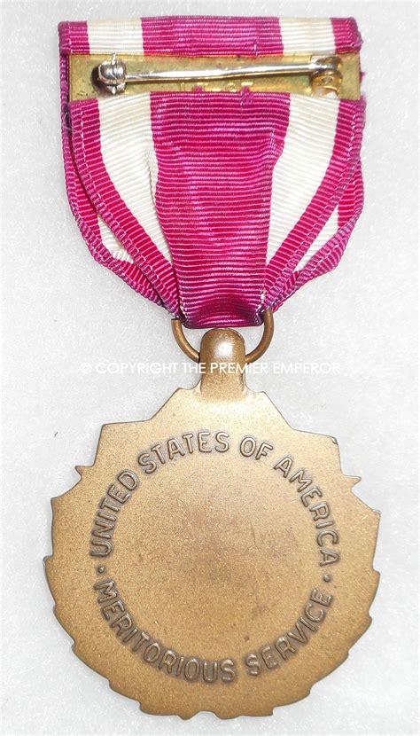 United States Of America Meritorious Service Medal Circa1969 Relic
