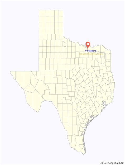 Map Of Whitesboro City Texas Thong Thai Real