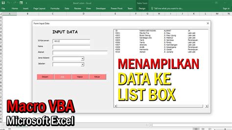 Cara Menampilkan Data Di Listbox Vba Excel Menggunakan Userform