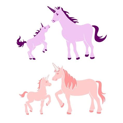 Download Unicorn Mother and Baby Cuttable Design (With images ...