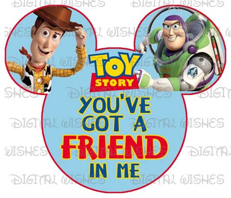 Toy Story Buzz And Woody Youve Got A Friend In Me Mickey Etsy