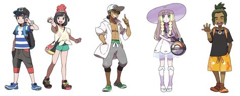 Pokemon Sun And Moon Character Art