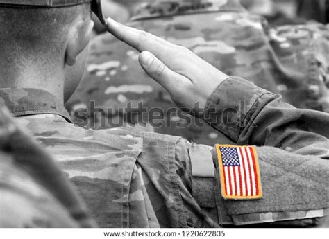 Us Soldier Salute Us Army Us Stock Photo Edit Now 1220622835