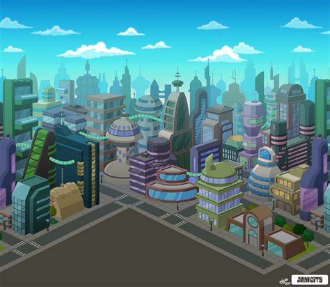 Futurama New New York Skyline By Zarry On Deviantart