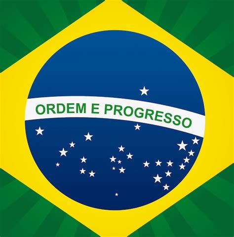 Free Vector Brazil Flag With Inscription