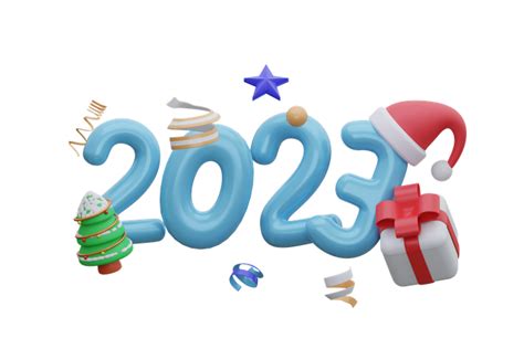 Premium New Year 2023 3d Icon Download In Png Obj Or Blend Format