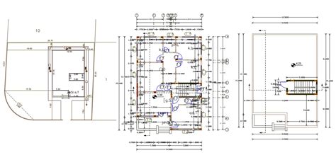 150 Square Meter House Centre Line Plan Autocad Drawing Dwg File