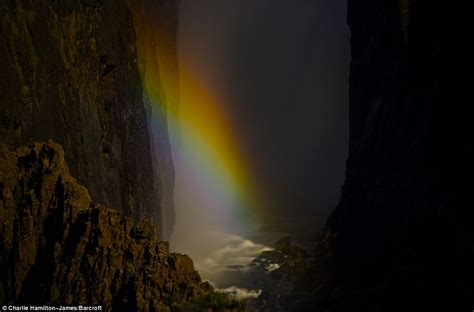 Stunning Moonbow Captured Over Victoria Falls Daily Mail Online
