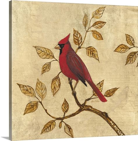 Golden Cardinal Wall Art Canvas Prints Framed Prints Wall Peels