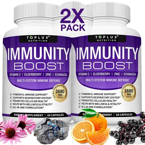 buy 10 in 1 boost immune support supplement 1650mg made with elderberry c zinc echinacea