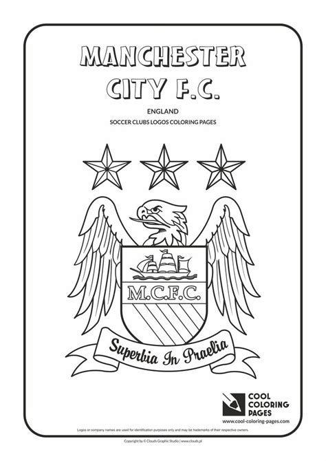 Cool Coloring Pages Soccer Clubs Logos Manchester City F C Logo