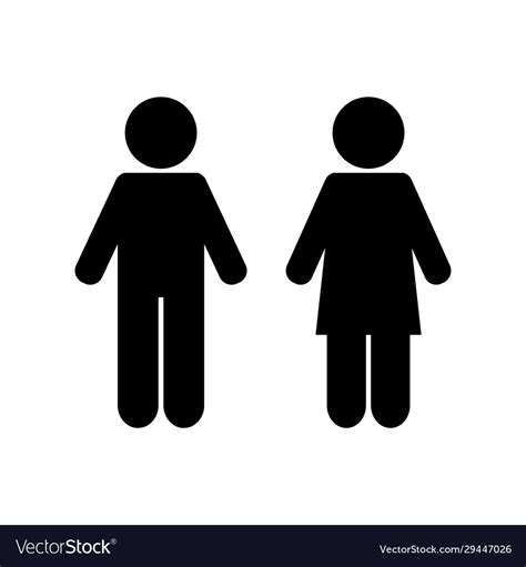 Man Woman Icon Gender Icon Royalty Free Vector Image