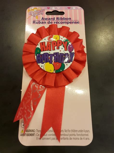 Happy Birthday Red Color Award Ribbon From Category Award Ribbon