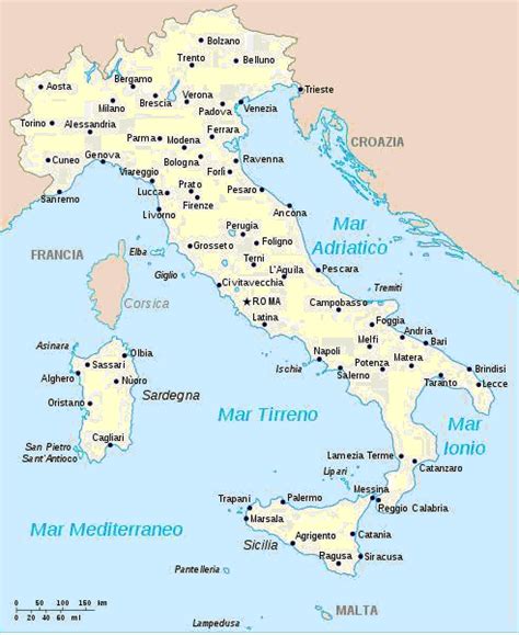 Literatura Italiana Ffyl Uncuyo Mapa Ciudades Italianas