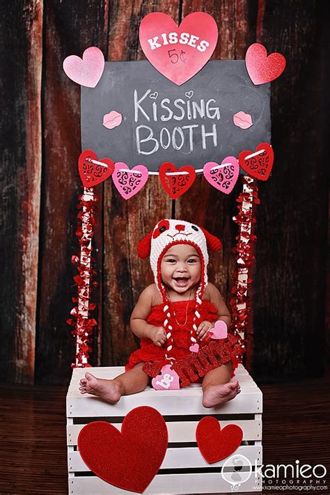 Baby Kissing Booth Photo Session Idea Valentine Prop