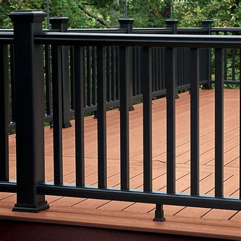 Trex Transcend Composite Railing System In Charcoal Black With Square