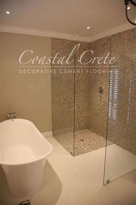 Raised decks or subfloors will need a cement underlayment installed before the finished flooring can be applied. Coastal Crete Flooring - Lily White Self-levelling Colour ...