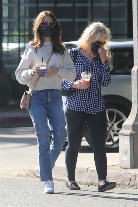 Lily Collins Out With Her Mom To Celebrate Her Birthday In West