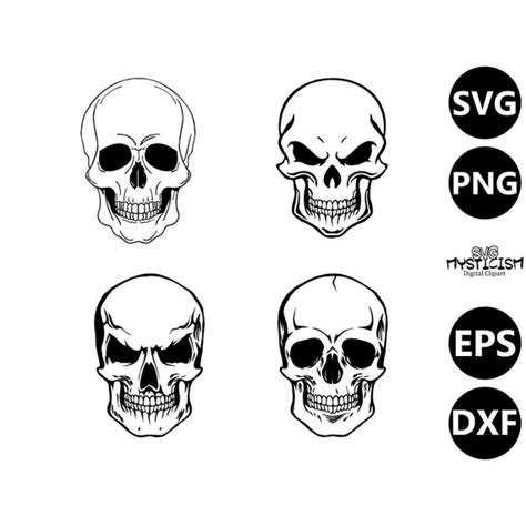 Skulls Svg Vector Digital Art Files Etsy