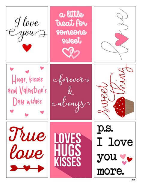 Printable Valentines Day Cards 250 Free Printables Printabulls
