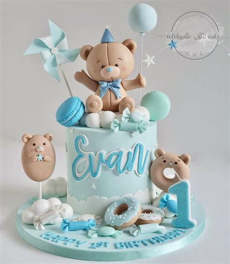 Celebrate With Cake Teddy Bear Candyland 1st Birthday Cake