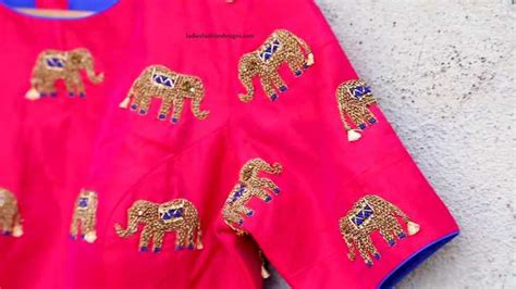 Unique Beautiful Elephant Blouse Designs Fashion Beauty Mehndi
