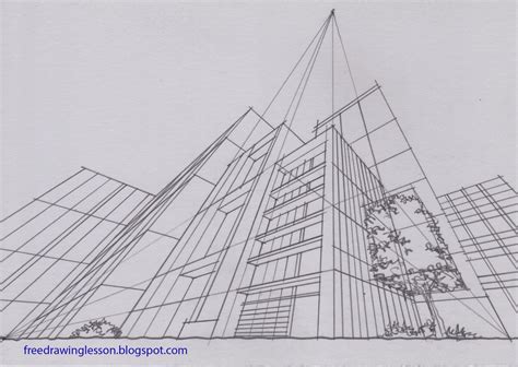 Sketch And Draw Draw Buildings In Three Point Perspective Perspective