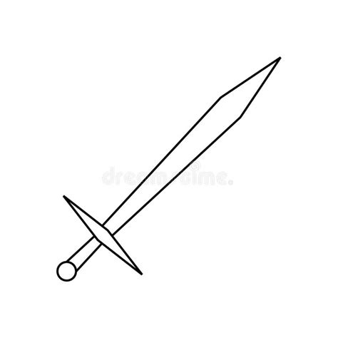 Icono De Signo De Espada Stock De Ilustración Ilustración De Medieval