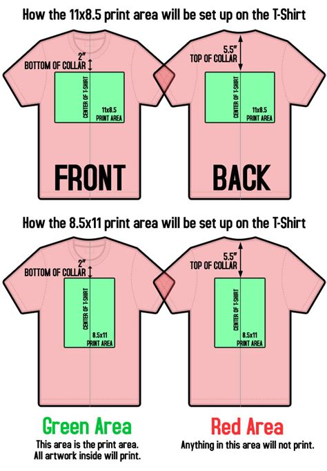 Design Size On Front And Back Of Shirts Screen Printing Shirts Design