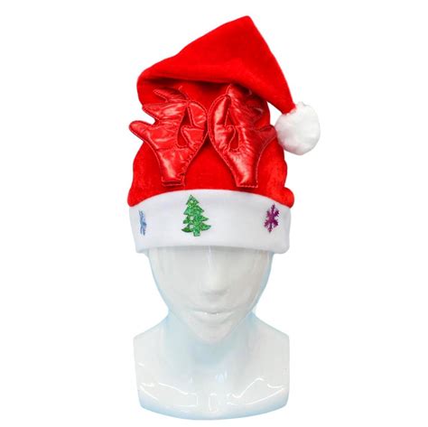 Adult Unisex Christmas Novelty Party Hat Santa Claus Hat With Sequin